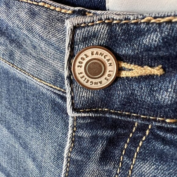 KanCan Jeans Womens SZ 26 Los Angeles Distressed Ankle Zipper Medium Wash Denim - Picture 10 of 16